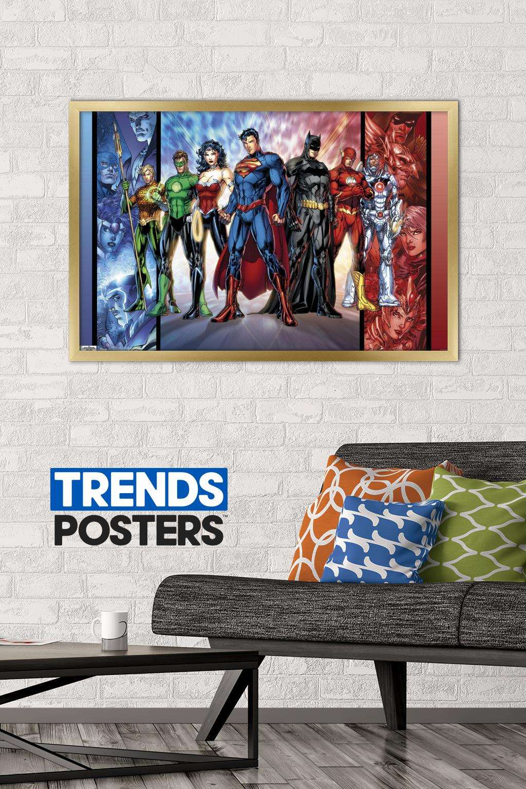 DC Comics - Justice League - The New 52 Wall Poster, 22.375" x 34", Framed
