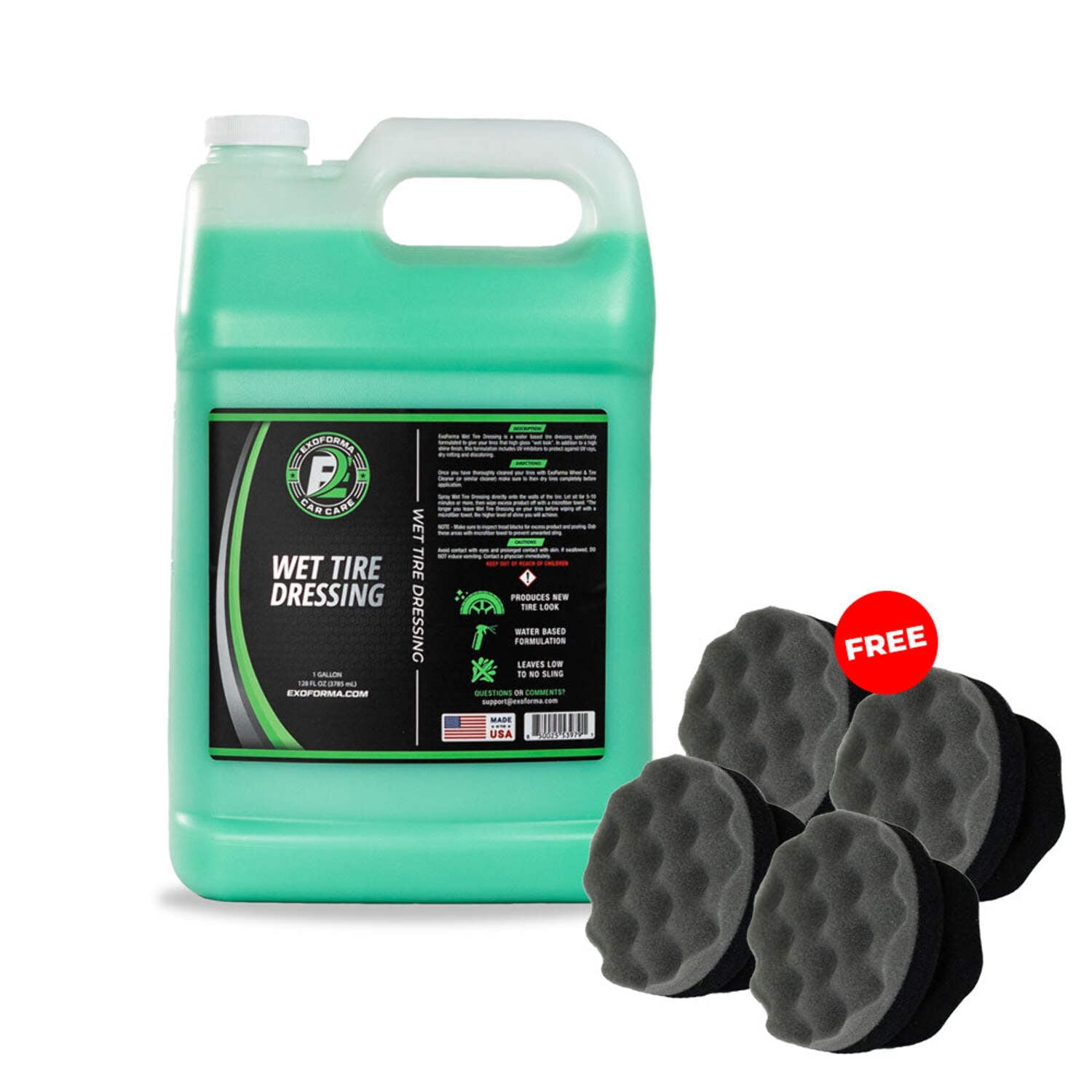 ExoForma Wet Tire Dressing - Extreme High "Wet" Tire Shine, 16 oz