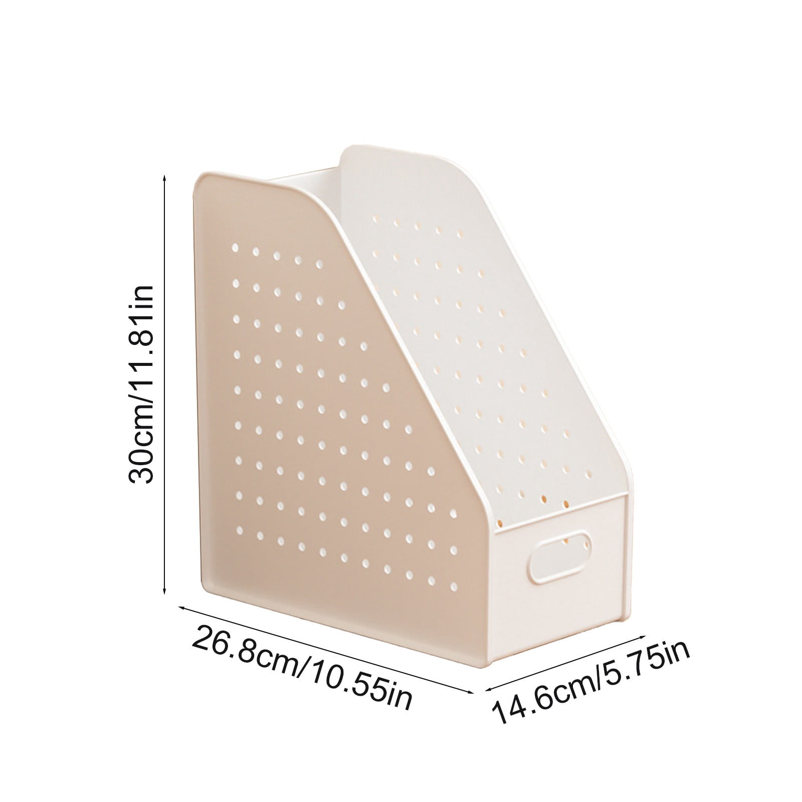 Kuroiy Desk Storage Basket Organizer | Multi-Compartment Plastic Stationery, Book & Document Holder | Slanted Opening, Pegboard Compatible, 10.55"x5.75"x11.81" | Dorm, Office, Home Desk Tidy