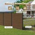 thumbnail image 6 of Mondaria 6 Feet×6 Feet Privacy Fence, Outdoor Wood Plastic Composite Fence Panel, Waterproof Security Barriers Fencing (Brown with 1 Post), 6 of 7