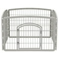 thumbnail image 1 of IRIS USA Parc pour Animaux de Compagnie de 24 Pouces avec Porte, Argent, 1 of 7