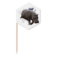 thumbnail image 1 of Animal Paper Break Shocks Hippos Cure-Dents Drapeaux Pics à Cupcakes Fête Célébration, 1 of 3
