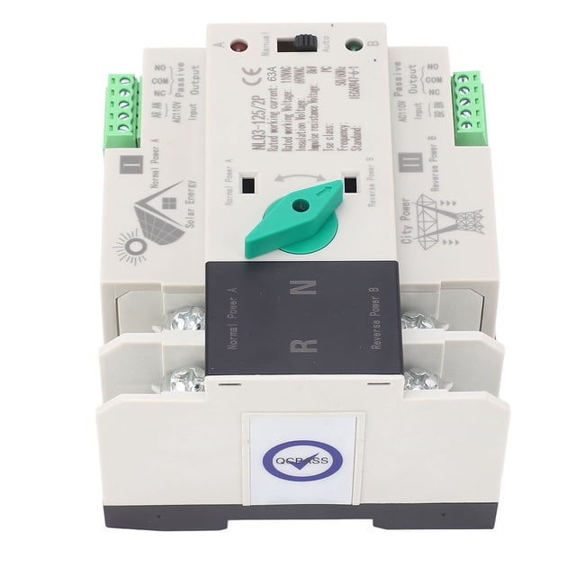 Interruptor De 110 VCA, Interruptor De Transferencia De Energía Dual Conmutación De Milisegundos 63 A Menos Interferencia Para Centro Comercial