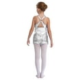 thumbnail image 2 of renvena Kids Girls Sequins Latin Salsa Ballet Dance Dress Crisscross Back Jazz Fringe Tassel Performance Silver 10, 2 of 7