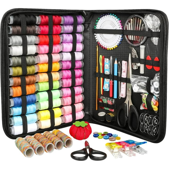 230 Pcs Hand Sewing Tool Kits,  43 XL Sewing Thread | Suitable for Traveller, Adults, Kids, Beginner, Emergency, DIY and Home