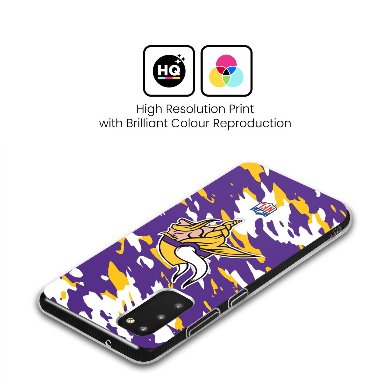 Head Case Designs NFL Minnesota Vikings Logo Camou Soft Gel Case for Samsung Galaxy S24 5G