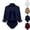 Black, variant on Women Blouse Bodysuit 3/4 Sleeve Collared Shirt Satin Blouse Bodysuits Tops Business Casual Office Professional 2026 Clothes Wine S