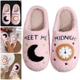 thumbnail image 2 of Pantuflas invierno Meet Me At Midnight para mujeres y hombres (rosa 36-37 talla 35-36 pies), 2 of 9