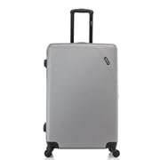 DUKAP Discovery 3-Piece Hardside Luggage Sets with Spinner Wheels, Handle and Trolley, (20/24/28), Silver