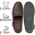 thumbnail image 3 of Alpine Swiss Wide Mens Slippers Steve Moccasin House Shoes Memory Foam Insole Corduroy Slip-On Terry Lining Indoor Outdoor Non-Slip Rubber Outsole, 3 of 8