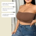 thumbnail image 5 of Conairie Womens Strapless Bras Plus Size Full Coverage No Underwire Seamless Bras Lightweight Padded Everyday Bras Brown XXXL, 5 of 5