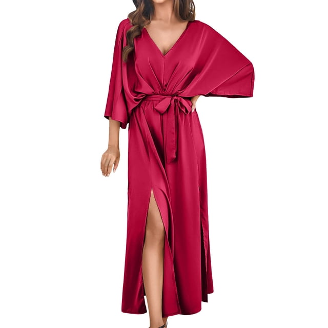 Vestido midi ajustado de color liso con cuello en V para mujer - Poliéster elástico, corte entallado favorecedor, adecuado para bodas y ocasiones formales