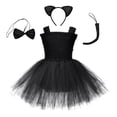 thumbnail image 2 of Disfraz de gato negro para niñas pequeñas, vestido con tutú de animales, disfraz para niños, fiesta de cumpleaños de mascotas, disfraz de Halloween para niños, 2 of 5