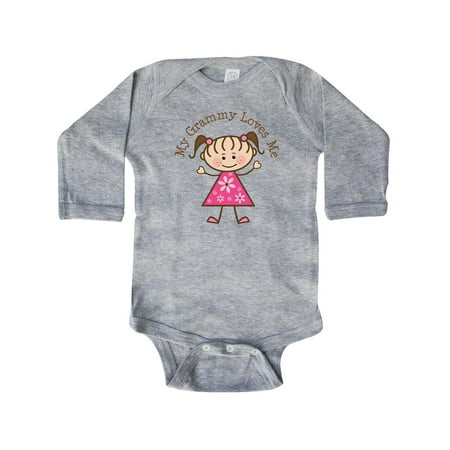 

Inktastic My Grammy Loves Me Gift Baby Girl Long Sleeve Bodysuit