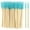 Light Blue, variant on 100 Pcs Disposable Mascara Wands, Bamboo Spoolies Brush for Eyelash Extensions, Spooly Eyelash Eyebrow Brushes Lash Wand Applicator Makeup Kits