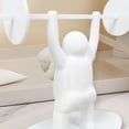thumbnail image 3 of Porta Rollos de Papel Higiénico con Forma de Levantador de Pesas. Divertido Porta Rollos de Papel Higiénico con Figura Pequeña y Barra Negra., 3 of 5