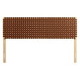 thumbnail image 4 of Sparta Weave Vegan Leather King Headboard in Natural Brown, 4 of 8