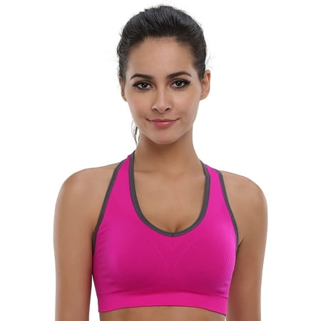 

QWZNDZGR Women s Seamless Racerback Sports Bra High Impact Support Yoga Gym Workout Fitness