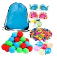 thumbnail image 2 of Bolas de agua globos de agua para niños adultos con bolsa de transporte juego de piscina juego 104pcs/set para piscina al aire libre en el patio, 2 of 8