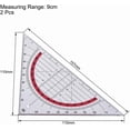 thumbnail image 2 of Triangle Ruler Square Set 90mm 45 Degrees Plastic Stationery Math Geometry 2pcs, 2 of 3