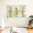 thumbnail image 3 of Elephant Stock Glitter Ballerinas Wall Art - Horizontal Canvas Wall Art - Lobby Wall Decor - Dance Canvas - Yellow And Black Decor - 12" x 8", 3 of 8