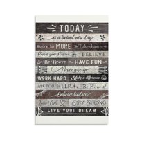 Today Is A Brand New Day Quotes Motivational Inspirational Positive Quotes Home Decor Poster Wall Art Hanging Picture Print Bedroom Decorative Painting Posters Room Aesthetic 24x36inch(60x90cm)
