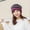 Purple, variant on Hats For Womens Stripe Ruffle Cancer Beanie Scarf Collar Turban Head Wrap Caps Womens Caps