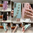 thumbnail image 2 of Fashion Popular Soft TPU Phone case with Cute Love Bracelet for Samsung Galaxy S22 S21 S20 Ultra Plus FE Light Thin Skin-Friendly Anti-Scratch Back Cover(Purple,S22), 2 of 8