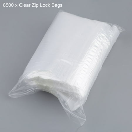 8500pcs Clear Zipper Self Seal Zip Lock Top Polyethylene Bags 204 8500pcs Clear Zipper Self Seal Zip Lock Top Polyethylene Bags 204 200mm