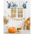 thumbnail image 2 of Valances for Windows Fall Pumpkin Rod Pocket Cafe Window Treatments Valance Curtains for Kitchen Bathroom Laundry Basement Windows 60"x14", 2 of 6