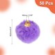 thumbnail image 2 of Uxcell 50Pcs Pom Pom Charm, 20mm Faux Fur Fluffy Fuzzy Keychain Pendants Balls, Soft Puff PomPom Charm Ball para manualidades de bricolaje, aretes, llaveros y joyería, morado, 2 of 6