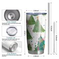 thumbnail image 6 of 20oz Tumblers White Christmas Watercolor Tree Pattern Stainless Steel Vacuum Insulated Double Wall Travel Tumbler Cups Mug with Lid and Straw,Cleaning Brush for Cold & Hot Drinks, 6 of 7