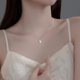 thumbnail image 3 of Collar de ópalo con orejas de conejo tachonadas de diamantes de plata s925, collar pequeño, fresco y dulce con cadena de clavícula, 3 of 4