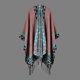 thumbnail image 2 of Boho Mujer Tejido Poncho Falso Falso Cachemira Geométrica Patrón Tassel Eccomum Rosa, 2 of 7