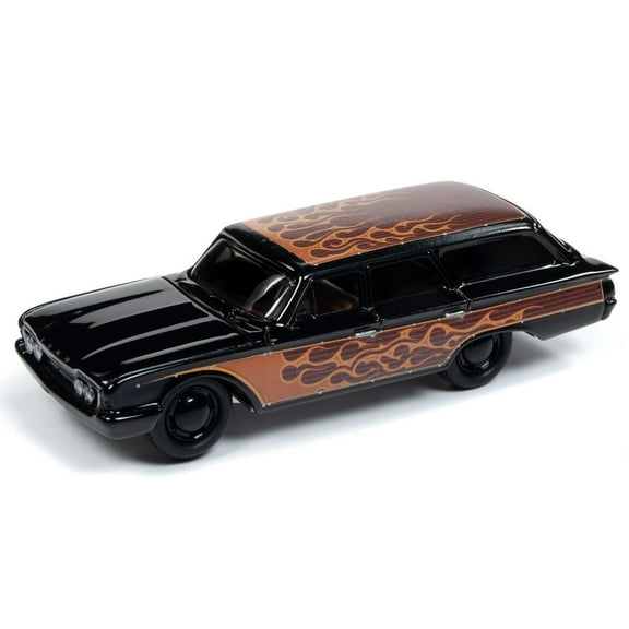 Johnny Lightning 1:64 Street Freaks Ver A 1960 Ford Country Squire Gloss Black