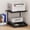 Black, variant on 2-Tier Desktop Printer Stand with Fabric Drawer, Prtiner Table with Storage Shelf, Desk Organizer for Home Office,3D Printer,Fax Machine,Scanner, 19.6"x14.9" White