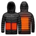 thumbnail image 7 of Zwiiyzr 4-15Y Kids Teens Unisex Heated Jacket Usb Intelligent Constant Temperature Heated Windproof Plus Size Coat For Children Winter 3 Heated Jacket Coat Black, 7 of 7