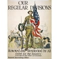thumbnail image 2 of James Montgomery Flagg 15x18 Black Ornate Wood Framed Double Matted Museum Art Print Titled - Our Regular Divisions, Honored and Respected by All Enlist for the Infantry - or in One of, 2 of 5