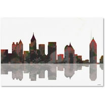 Marlene Watson "Atlanta Georgia Skyline" Canvas Art
