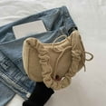 thumbnail image 4 of RBCKVXZ Corduroy Crossbody Bags for Women, Trendy Medium Crescent Bag, Lightweight Woman Over Shoulder Purse with Bow - Khaki, 4 of 6