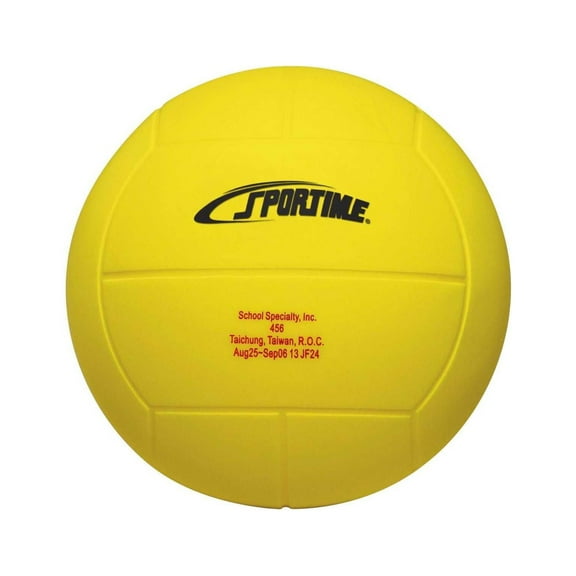 Sportime Coated Foam Volleyball, 7-1/2 Inches, Yellow