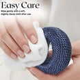thumbnail image 5 of Set of 12 Handcrafted Napkin Rings - Plastic & Cotton Round Napkin Holders for Dining Table Décor (Navy Blue), 5 of 7