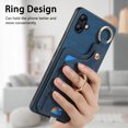 thumbnail image 2 of Wallet Case Compatible with Samsung Galaxy A04e with Card Holder, 360° Rotation Finger Ring Stand PU Leather Cover Drop Protection with Magnetic Snap Case Cover for Galaxy A04e - Blue, 2 of 8