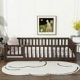 thumbnail image 4 of Alvantor Full Size Montessori Floor Bed for Kids with Door and Fence, Rubber Wood Toddler Platform Bed Frame, No Box Spring Needed, Espresso, 4 of 7