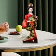 thumbnail image 4 of 27cm Japanese Kimono Geisha Doll,Resin Humanoid Girl Statue,Collectible Figurine,National Style gift of handcrafted for Desktop home and bar Decor , Red, 4 of 7