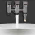 thumbnail image 3 of Xecvkr Stainless Steel Inlet 3 Way Faucet Compact Water Control Diverter Rust Leak Proof Bathroom Kitchen Universal Easy Install 1 Set, 3 of 5