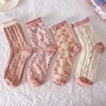 thumbnail image 4 of Holzlrgus 6-Pack Cute Girly Stylish Floral Cottoncore Ankle Socks for Women, 4 of 4
