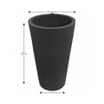 thumbnail image 4 of Algreen Crete 30" Self-Watering Planter, Tall, Black Resin, 4 of 7
