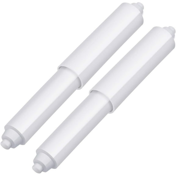 EUZODNAK 2/4 Pieces Toilet Paper Holder Roller Replacement Plastic Spring Loaded, Paper Holder Insert (White)