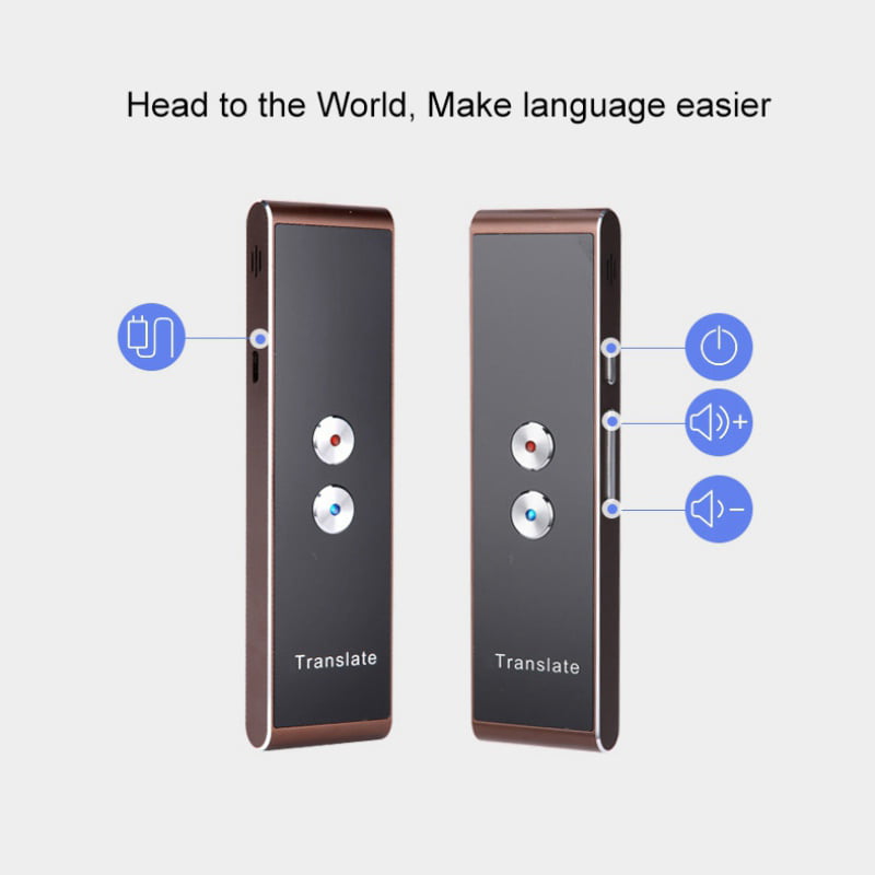 Study Black Business WIFI Smart Voice Translator Real Time Translation Device for Travel Shoping Portable Multi-language Translator with 2.4 Inch Screen Support 42 Language